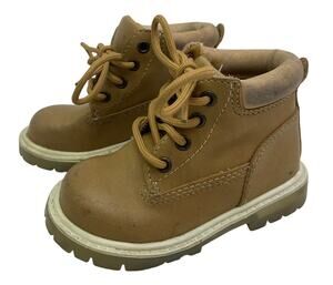Kid Connection Toddler Boys Sz 5 Dale Work Hiking Combat Boots Tan Outdoor Shoes